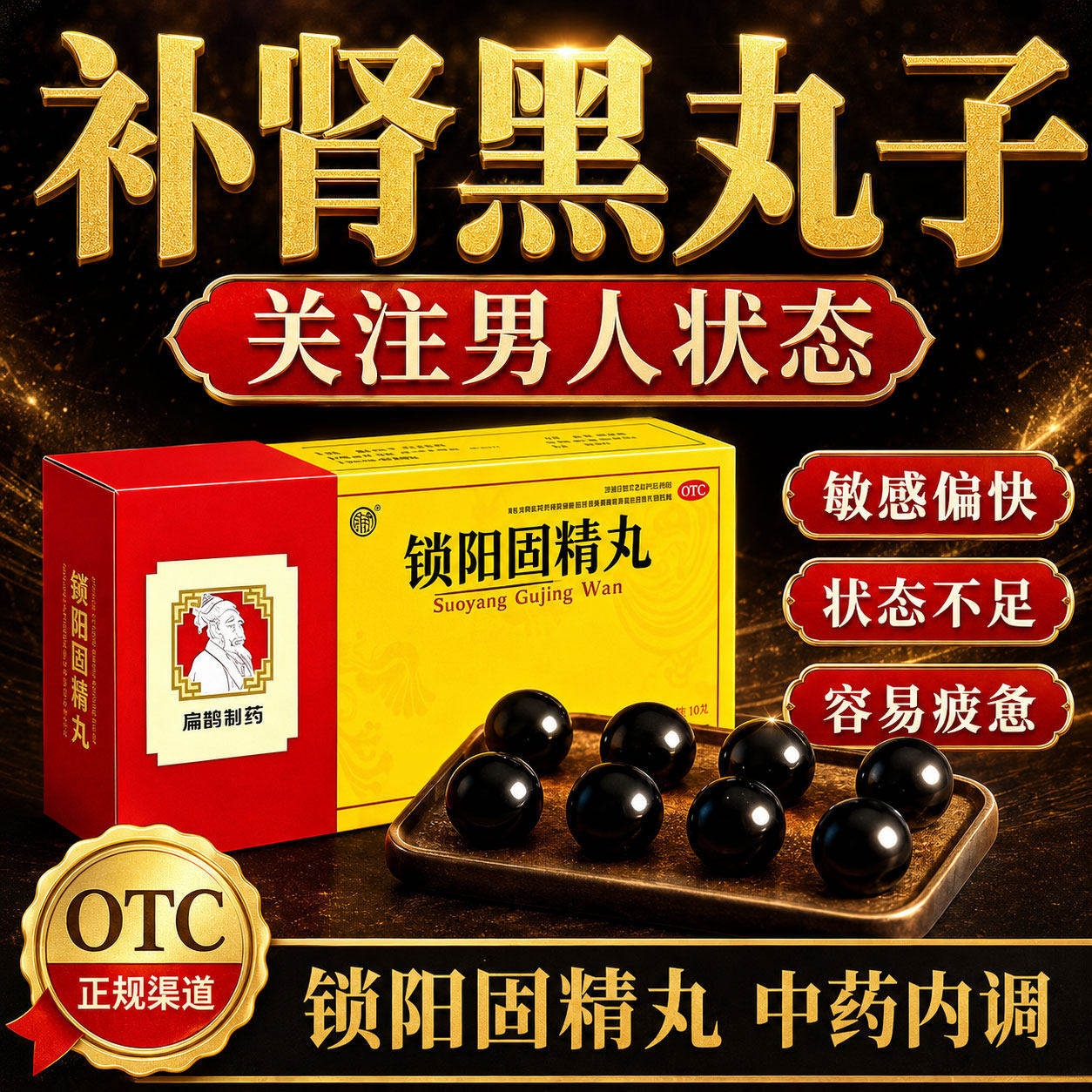 [向前]锁阳固精丸9g*10丸/盒