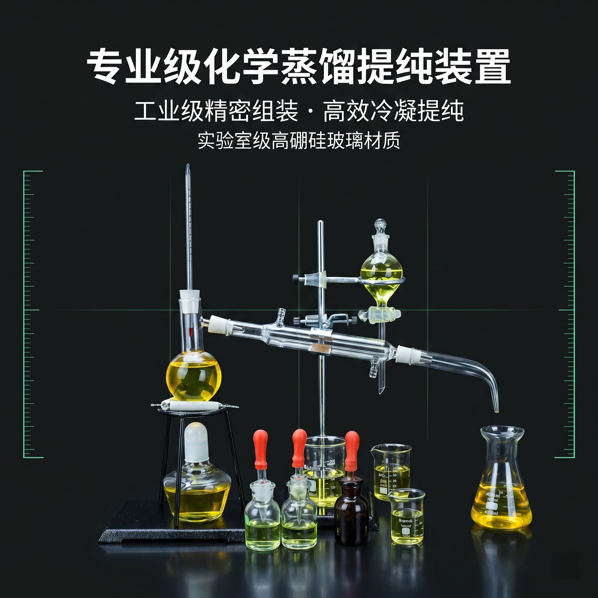 蒸馏装置全套 化学实验器材 精油纯露提取教学仪器