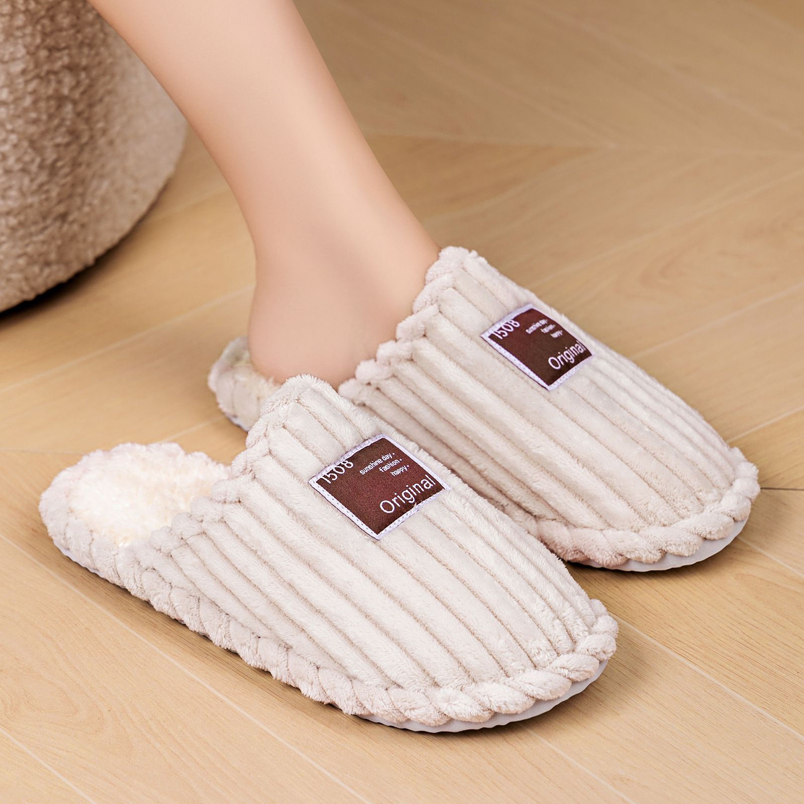 棉鞋冬季居家棉鞋一件代发棉拖大码保暖女鞋一脚蹬加绒加厚半拖