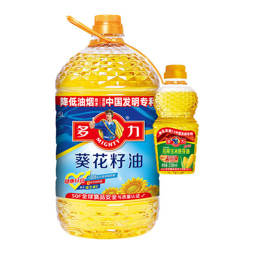 多力葵花籽油5L+238ML玉米胚芽油