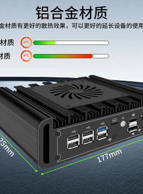 倍控N100软路由N150 i3-N355工控机迷你主机10G光口82599物联网