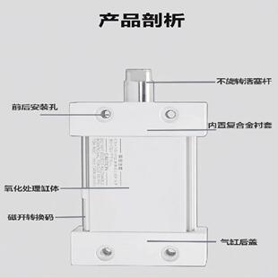 SMC型MU气缸MUB平板式 75DMZ扁形缸 MDUB25