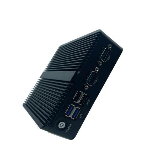 研拓全新迷你主机四核J4105家用双网双串J1900嵌入式工控工业电脑