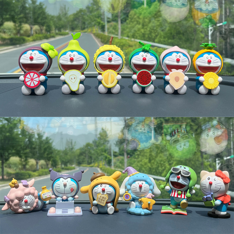 哆啦A梦三丽鸥车载装饰汽车摆件
