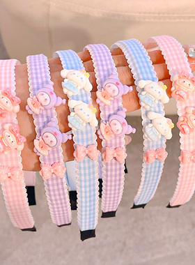 儿童可爱库洛米发箍头饰发卡甜美女童卡通三丽鸥紫色公主头箍发饰