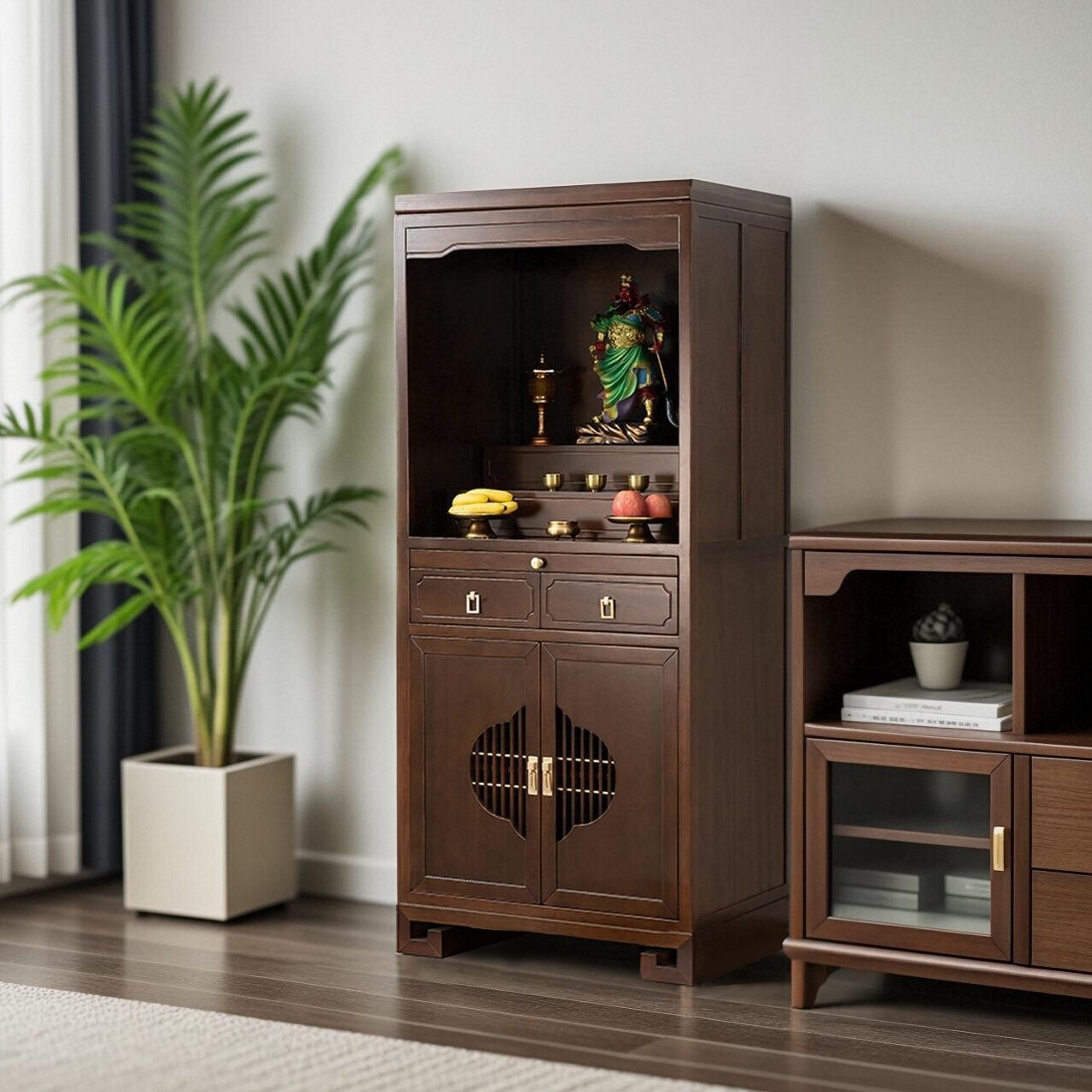 可定制榫卯结构实木佛龛