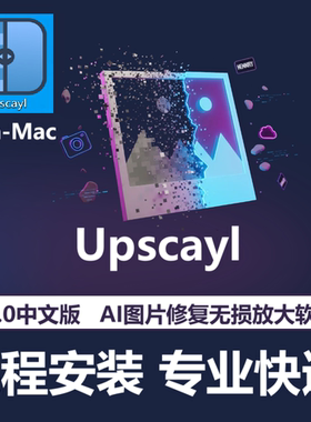 Upscayl 软件远程安装 2.15.0中文版Win MacM1-5图片无损放大修复
