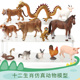 玛奇乐仿真十二生肖动物模型儿童玩具中国龙虎兔蛇马羊猴狗猪鼠牛