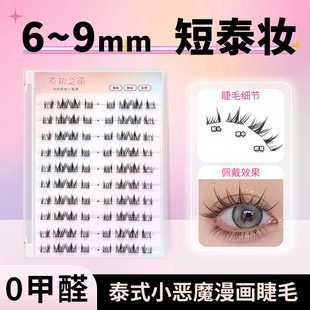原初之萌〖短泰妆〗小恶魔免胶假睫毛女自然仿真2025新款韩系女团