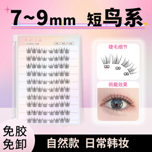 原初之萌短款富家千金韩系女团免胶假睫毛贴自然仿真2025鸟系新款
