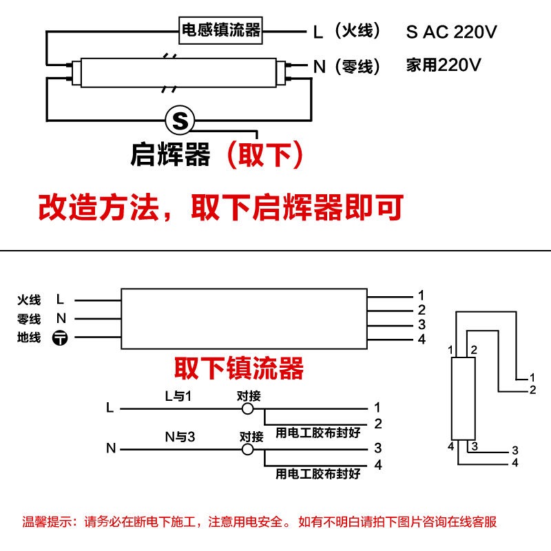 xpt8单独接线led灯管一体化防爆灯光源长条日光灯0.6