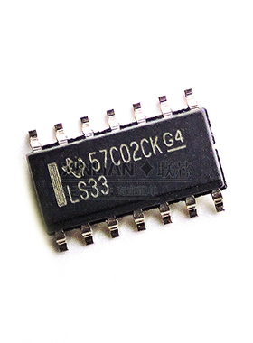 原装进口 SN74LS33DR SOIC-14 丝印LS33 逻辑门 3.9mm 贴片ic芯片