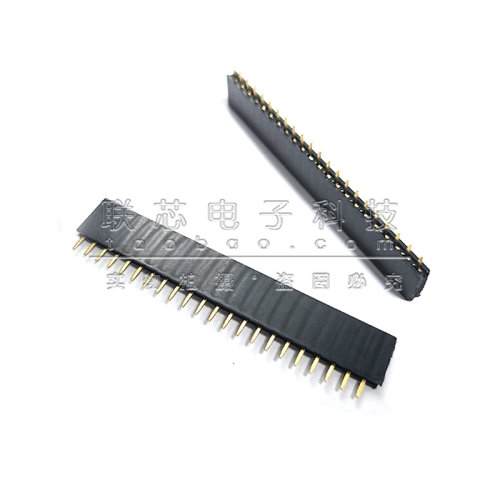 22P单排直插方孔母座 间距 2.54MM 1*22PIN直脚方孔排母插座 10只