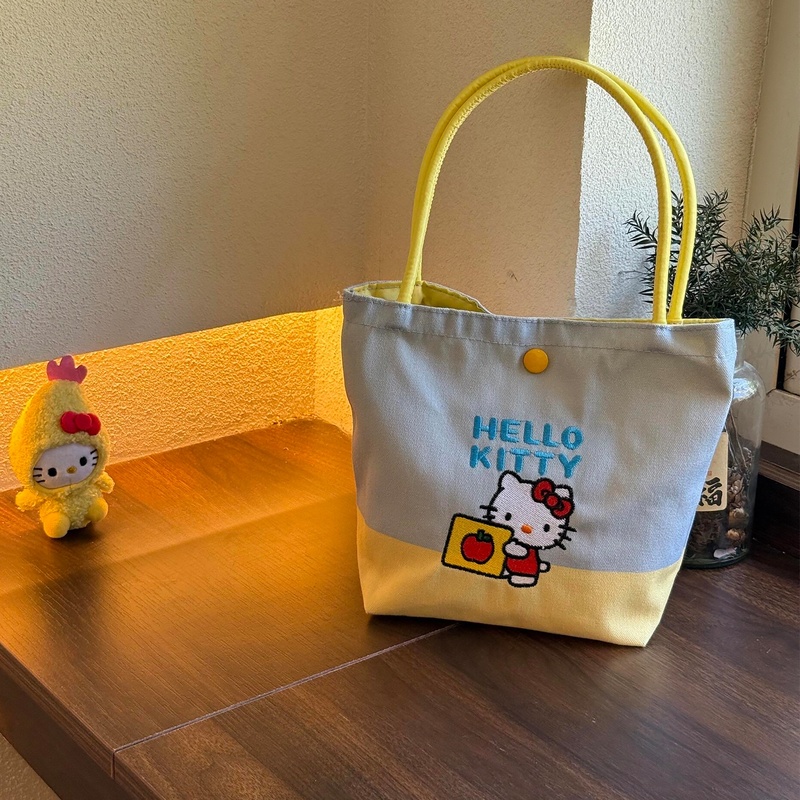 刺绣Kitty手拎包2025新款女生高颜值手提包上班族通勤杂物收纳包