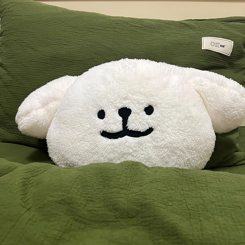 线条小狗玩偶抱枕女生睡觉专用沙发床上靠垫学生宿舍午睡毛绒公仔