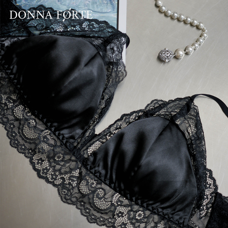 DonnaForte法式云感蚕丝蕾丝三角杯内衣无钢圈文胸|Paloma Soft