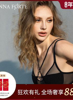 DonnaForte内衣光面性感镂空V领细带大胸显瘦薄款|Paloma Smooth