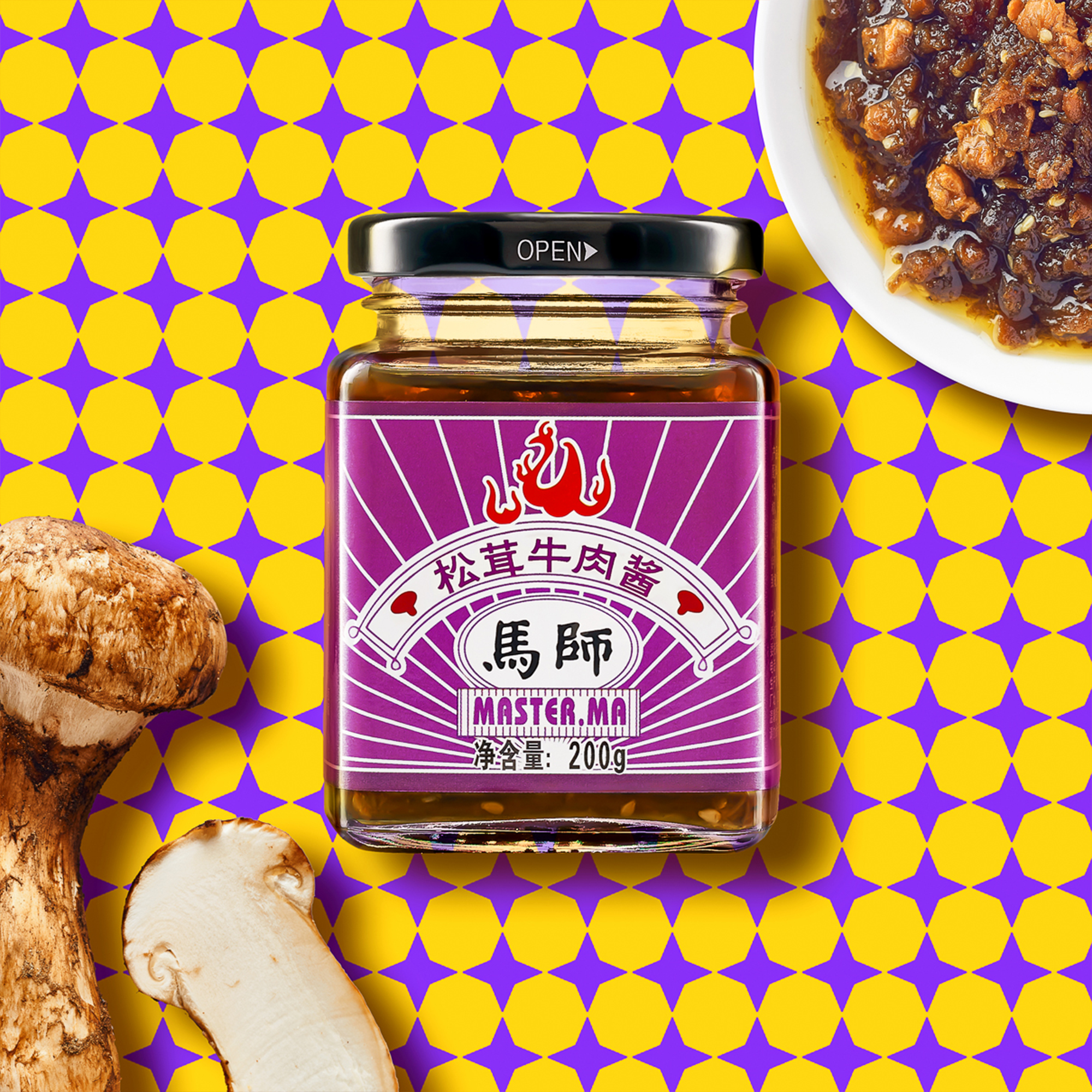 拌饭即食调味酱馬師松茸牛肉酱