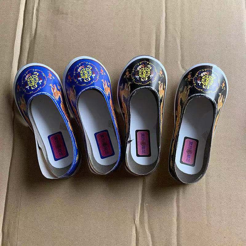 100双小号成品男女士纸鞋十月一寒衣节鞋子死人亡人烧纸祭祀大全