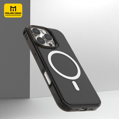 MOLAN CANO高级黑盾炫壳可换背板全包防摔磁吸适合苹果16/15/14promax