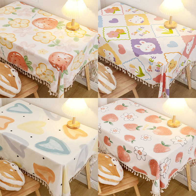 布艺印花桌布长方形加厚防烫网红拍照学生宿舍法式圆形桌茶几台布,居家布艺,桌布,淘宝优惠券,粉丝福利购,淘宝优惠卷