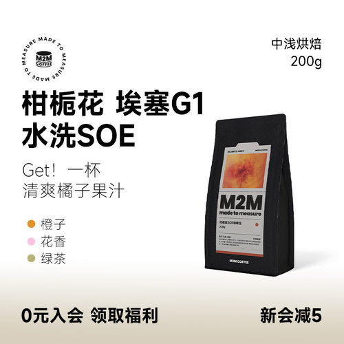 M2Mcoffee橙子花香埃塞水洗G1