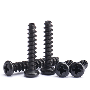 不锈钢黑色十字圆头平尾自攻螺丝PB盘头断尾木牙小螺钉M1M2M3M4M5