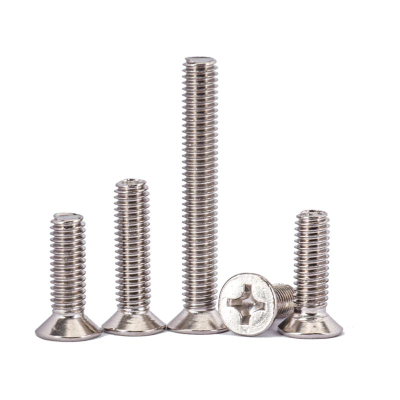 碳钢镀镍十字槽沉头机螺钉广东