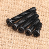 汉固威镀黑色圆头十字螺丝钉PM加硬盘头螺钉M1M1.2M1.4M2M3M4M5M6