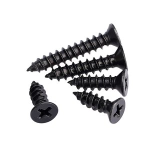 平头尖尾木工螺钉 M1.8M2M3M4M5M6碳钢黑色十字沉头自攻螺丝钉