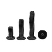 汉固威黑色CM十字薄扁头机螺钉扁平头螺丝M1.2M1.4M2M2.5M3M4M5M6