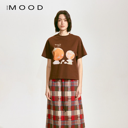 310MOOD圆领番茄短袖T恤上衣