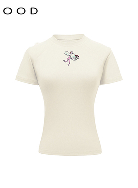 310MOOD 春夏新品胶囊系列-艺术家限定-小天使立领修身T恤女