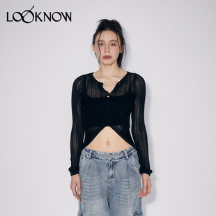 春秋性感镂空开衫 madeinnormal设计师品牌LOOKNOW 上衣女