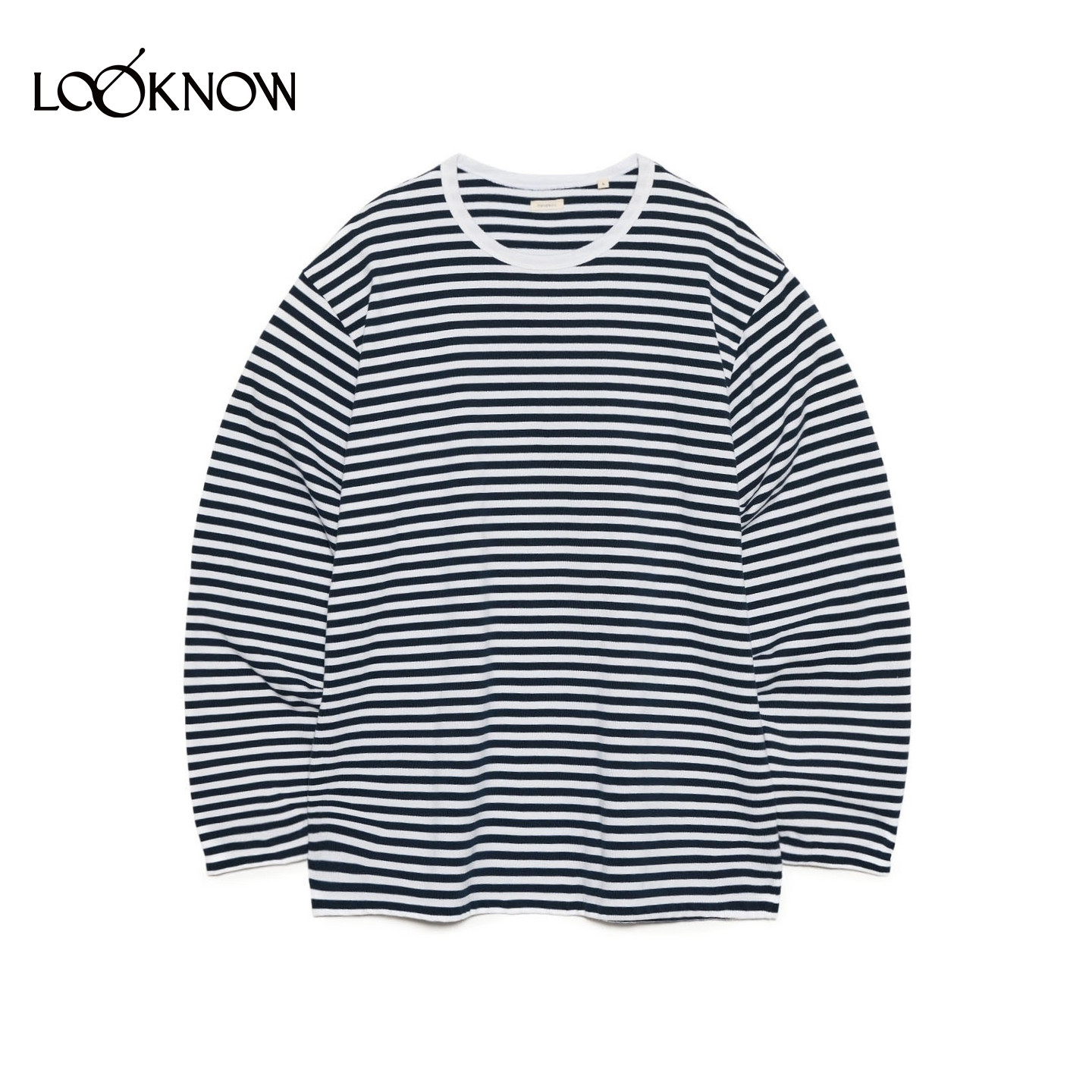 nanamica X LOOKNOW设计师品牌26秋季新品条纹圆领长袖T恤-男码图片
