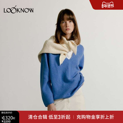 NOTHING WRITTEN X LOOKNOW设计师品牌2025年秋季新款V领毛衣女