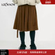 LOW 棕色麂皮半身裙女 LOOKNOW设计师品牌2025秋冬新品 CLASSIC