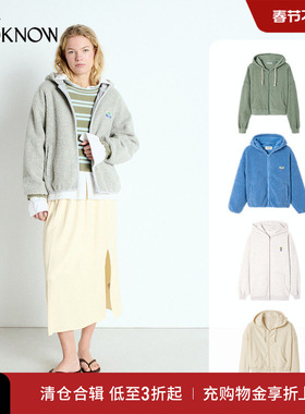 American Vintage X LOOKNOW2025年秋季新款连帽外套卫衣长袖女