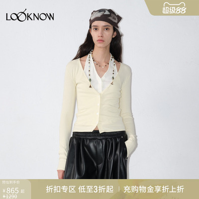 IFBYLAND假两件针织长袖开衫