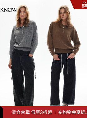 madeinormal设计师品牌LOOKNOW冬季新书呆子风羊毛套头衫