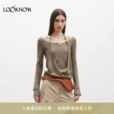 medium well LOOKNOW26春夏新品扭转肩带假两件亚上衣