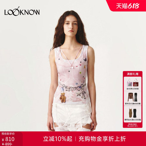 fordare X LOOKNOW设计师品牌26春夏新品小贴纸胸衣3D感印花背心
