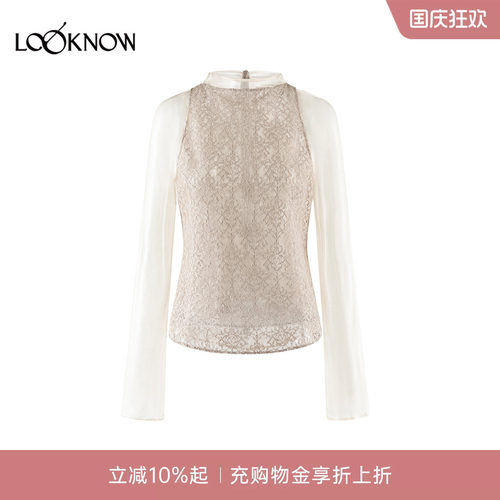 auti seminario X LOOKNOW设计师品牌26秋季新品蕾丝假两件上衣