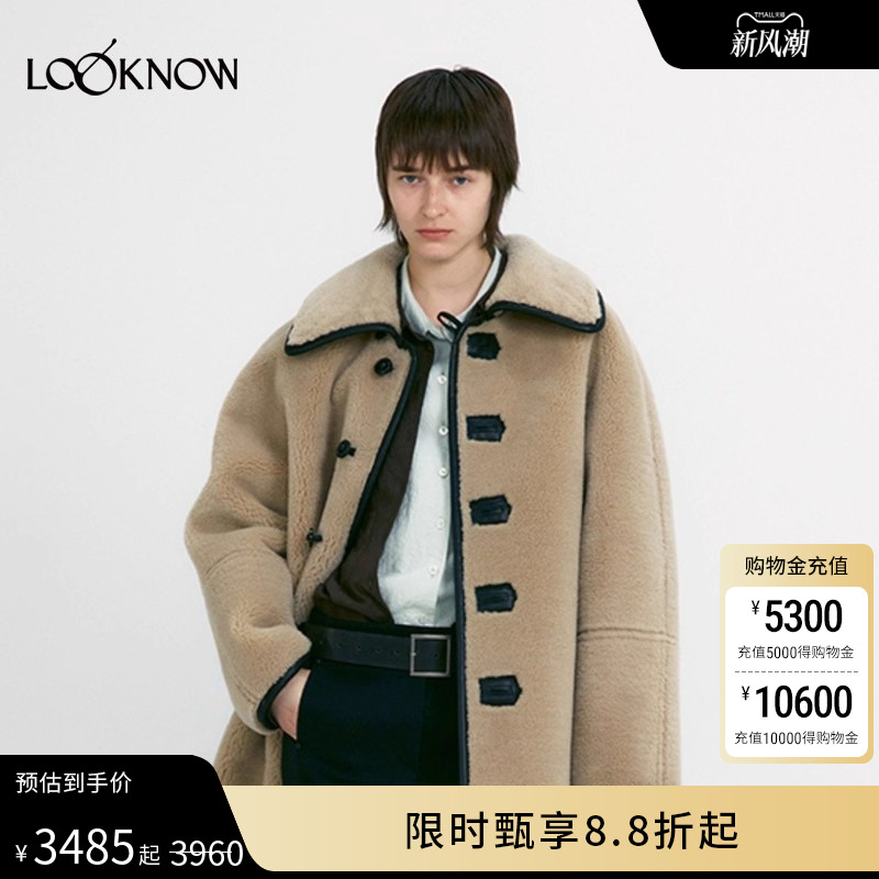 LOW CLASSIC X LOOKNOW2025年冬季新款中长款厚保暖毛呢外套女