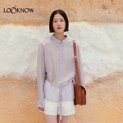 low classic LOOKNOW26春季新品多色系带衬衫