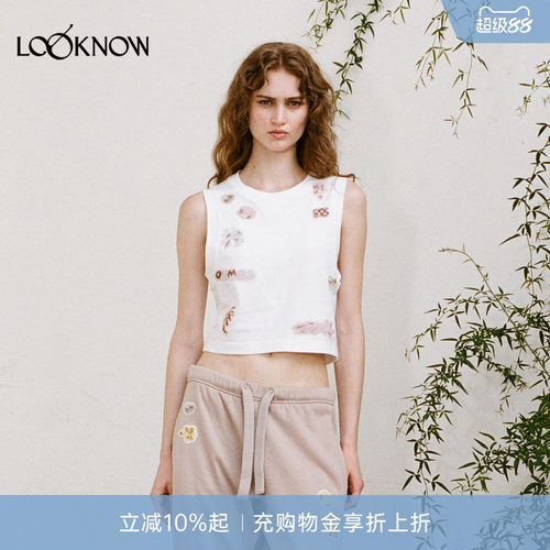 OSMOS X LOOKNOW设计师品牌新款刺绣背心女