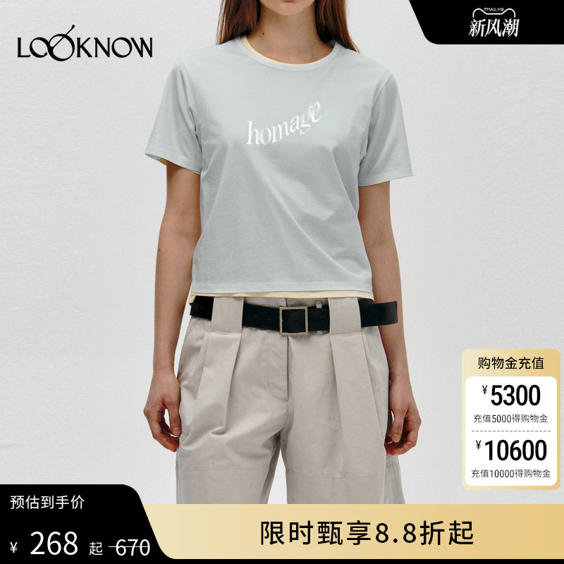 LOW CLASSIC设计师品牌LOOKNOW2025年春季新款棉质T恤