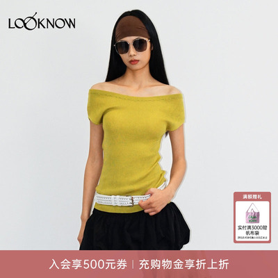 madeinormal X LOOKNOW设计师品牌26春夏新品一字肩修身针织T恤