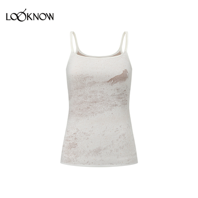 swaying x LOOKNOW2026春季新款提花吊带衫女