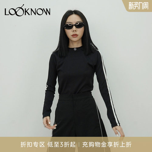 Madeinnormal黑色紧身酷辣打底衫